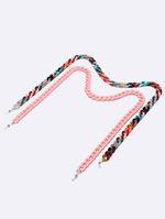 Set of two gold and silver glasses chain with leaves GM111