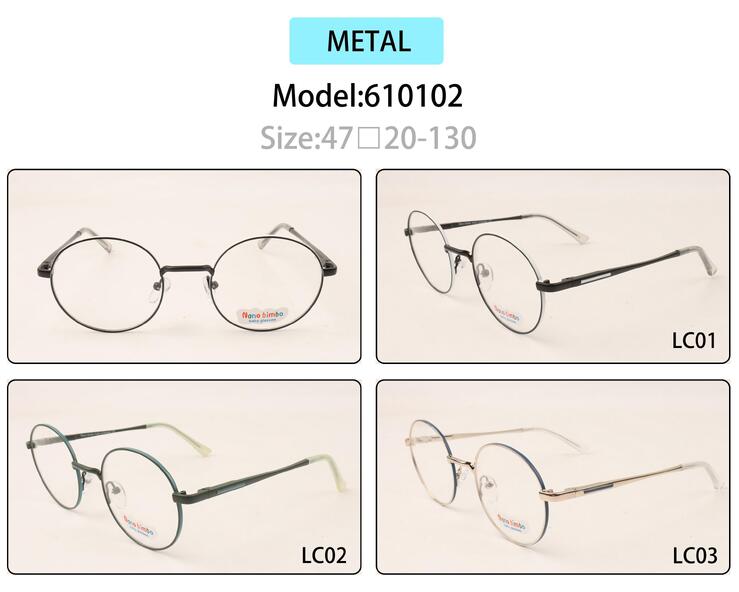Metal eyeglasses frame for kids with spring hinges Nano Bimbo 610102 (item in stock)