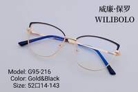 Оправа металлическая ультратонкая, с флексом Wilibolo G95-216 - картинка 3