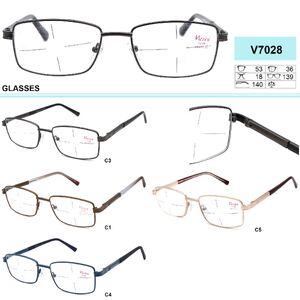 Очки готовые в металлической оправе Vizzini V7028, линзы пластик, диоптрии +0.75 до +6.00 (шаг 0.25)