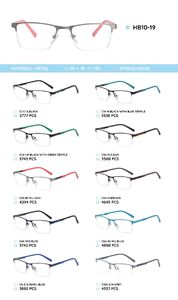 Металлическая оправа с дужками из материала TR-90 HB10-19