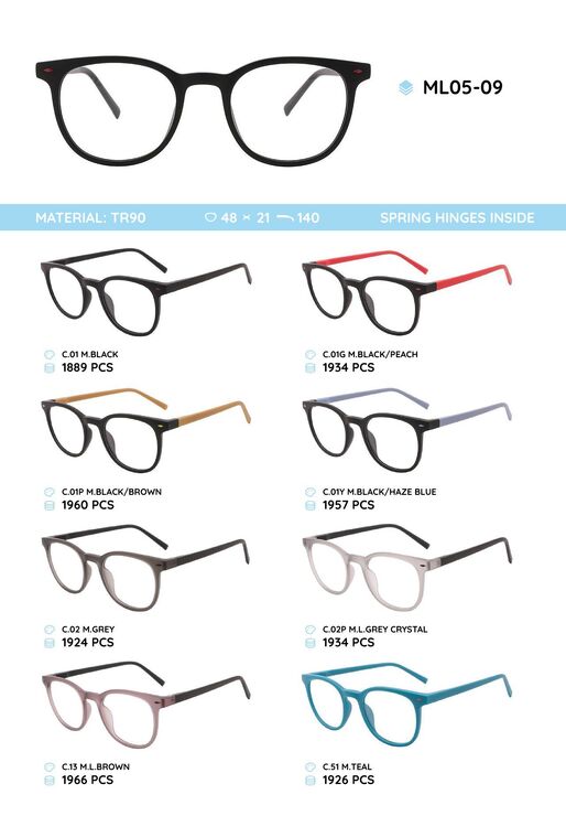 TR-90 plastic frames for glasses ML05-09