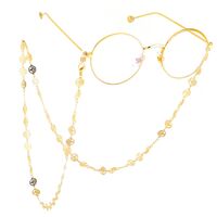 Gold-colored metal non-slip chain, with tree of life, for glasses and masks GL523