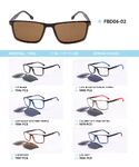 TR90 plastic frames with a sun protection clip-on FBD06-02