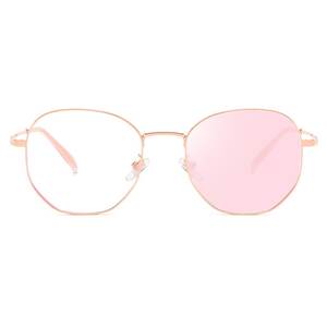 Очки фотохромные металлические для дали V8603 с розовыми линзами, диоптрии от 0.00 до -6.00, не центрованные