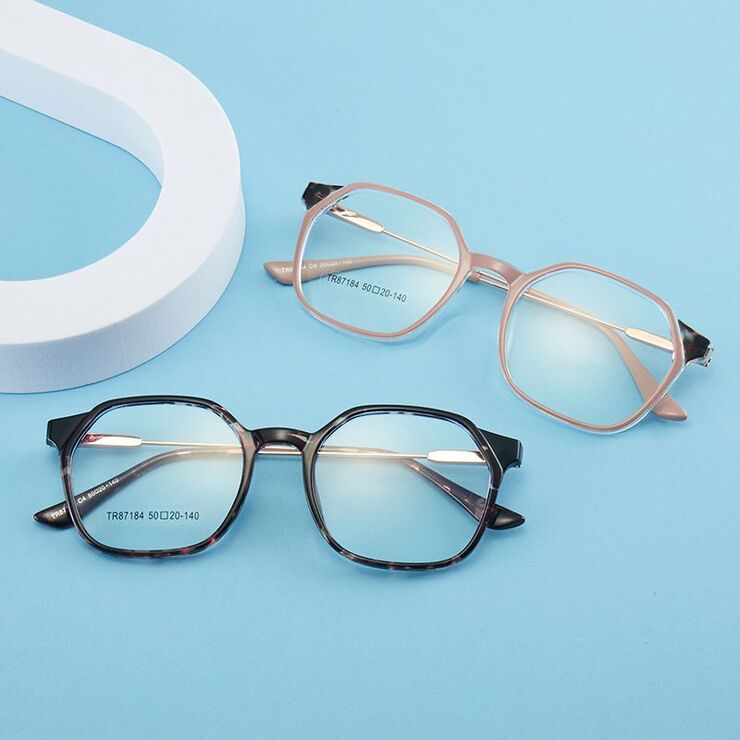 TR90 plastic frame or glasses with blue light protection, with spring hinges FA87184