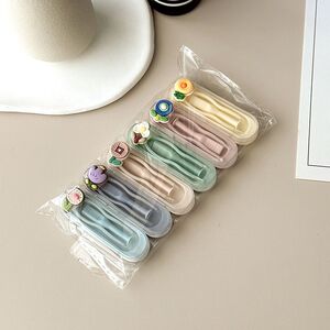 Set of 6 mini soft contact lens kits WL455六个装镊子, flowers-2