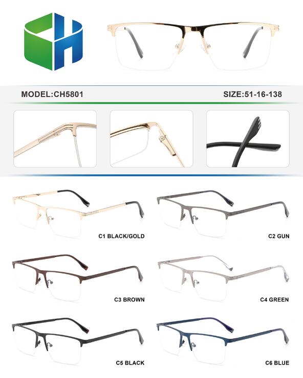 Metal nylor frame with spring hinges CH5801-DA