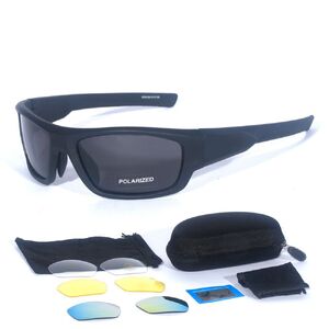 Очки защитные противоударные тактические поляризационные, набор из 4-х линз, 0054套装-DX