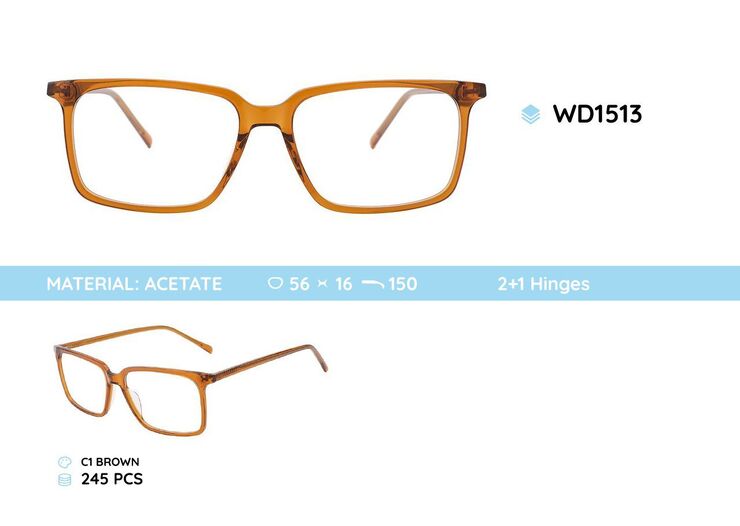 Plastic acetate eyeglasses frame for men WD1513