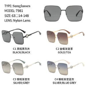 Polarized metal sunglasses with nylon lenses NL7981