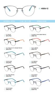 Металлическая оправа с дужками из материала TR-90 HB06-12