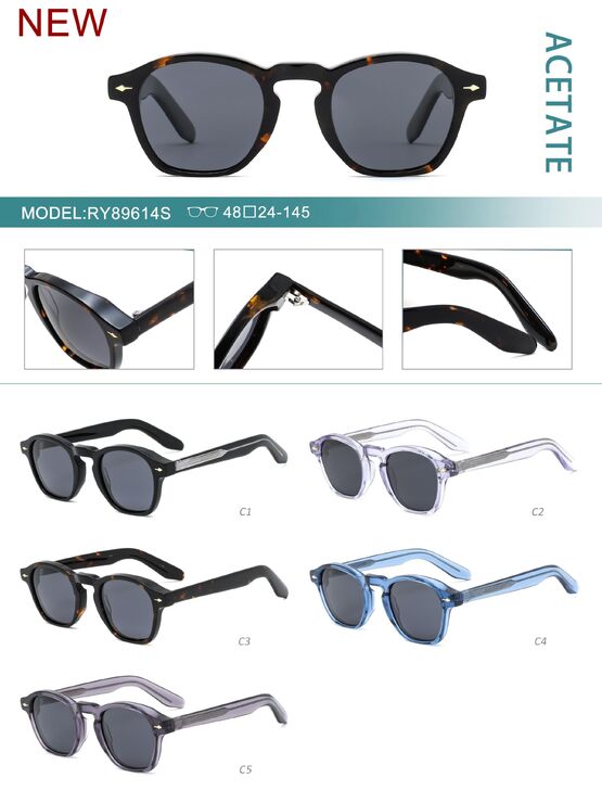 Polarized acetate plastic sunglasses RY89614S