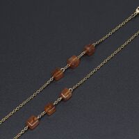 Metal non-slip gold chain with natural stone for glasses and masks GL619