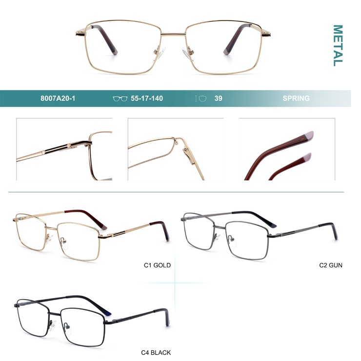 Оправа для очков металлическая, с флексом Big City 8007A20-1