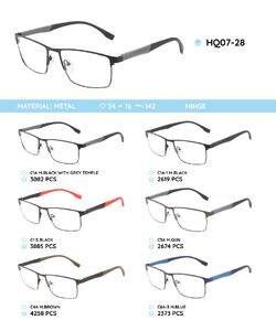 Металлическая оправа с дужками из материала TR-90 HQ07-28