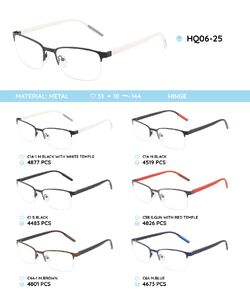 Металлическая оправа с дужками из материала TR-90 HQ06-25