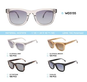 Plastic acetate frame polarized sunglasses WD5135
