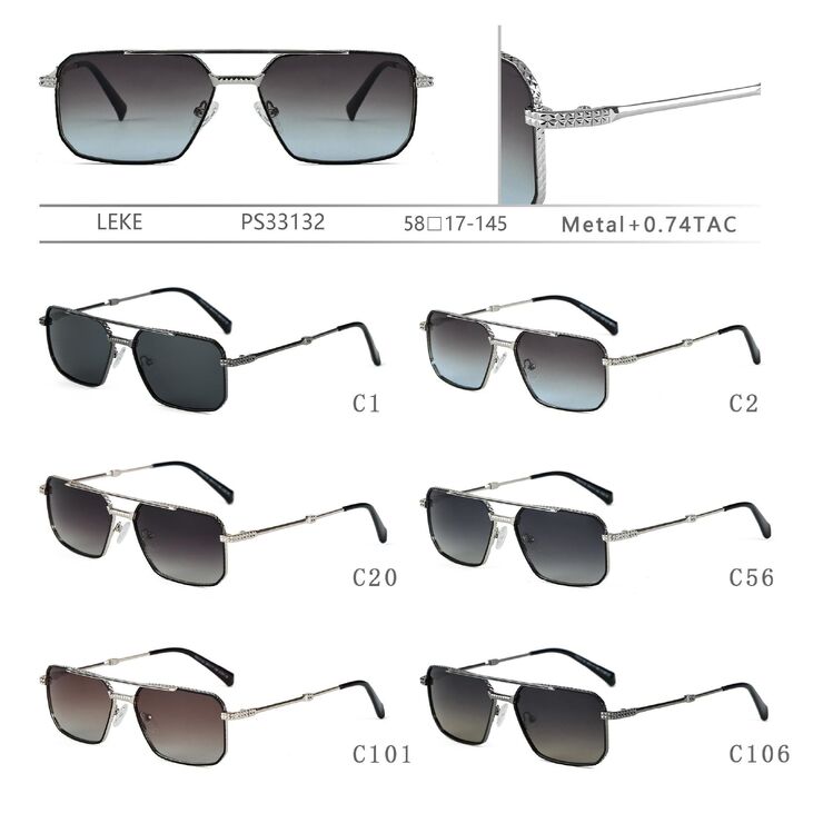Polarized metal sunglasses Leke PS33132