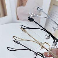 Оправа металлическая безободковая, линзы с Blue Block покрытием SANTA 01091