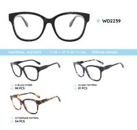 Plastic acetate eyeglasses frame for women with spring hinges WD2239