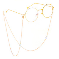 Metal non-slip chain, with pearl beads, for glasses and masks GL286-1