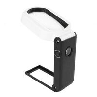 Folding magnifier with universal backlight 7018FX-XX, dimensions: 85*55 mm, ⌀20 mm, magnification: 10Х, 25Х