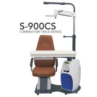 Рабочее место офтальмолога, комбинированный стол с сенсорным управлением + кресло S-900CS, столешница 670*400 мм