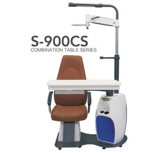Рабочее место офтальмолога, комбинированный стол с сенсорным управлением + кресло S-900CS, столешница 670*400 мм 