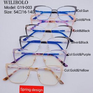 Оправа металлическая ультратонкая женская с флексом Wilibolo G19-003