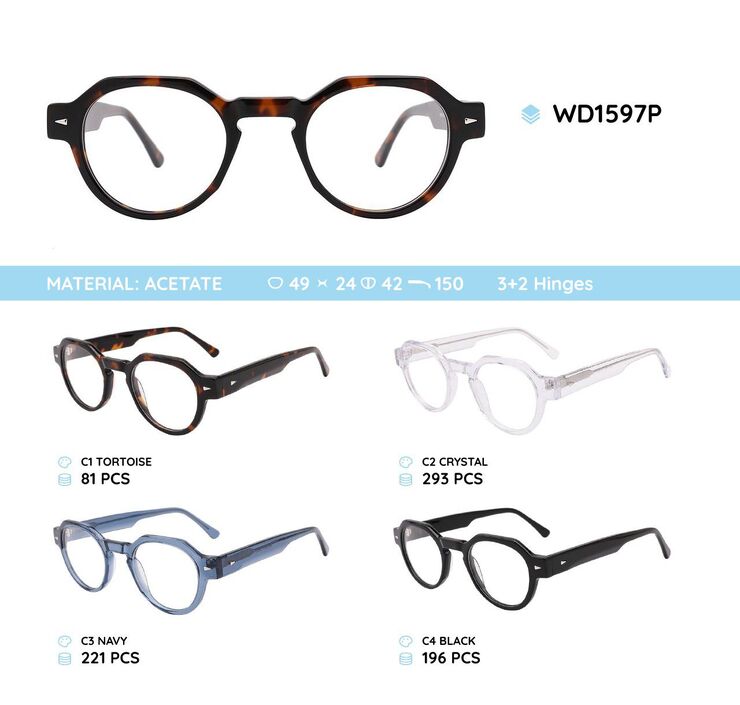 Plastic acetate eyeglasses frame WD1597P