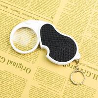 Лупа двойная увеличительная складная с подсветкой MANGO 6901/6901A, 4X/8X-кратная