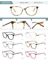 Plastic acetate frame for women with spring hinges B3155-DA