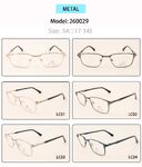 Metal eyeglasses frame for men with spring hinges 260029 (item in stock)