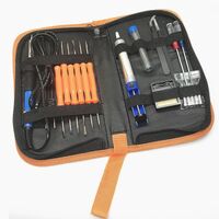 Soldering kit, 21 items, temperature-controlled soldering iron, 220 V supply