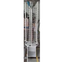 Glasses rotating floor stand with 80 slots, mirrors and bollard HD709-Round圆形 (improved model)
