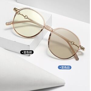 Очки пластиковые TR90 фотохромные с защитой от синего света 9729-GT