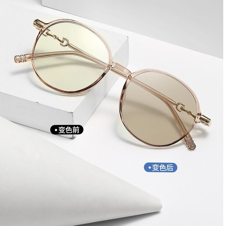 TR90 plastic photochromic glasses with blue light and UV protection 9729-GT