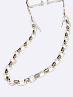 Black golden mixed color acrylic glasses chain GB109