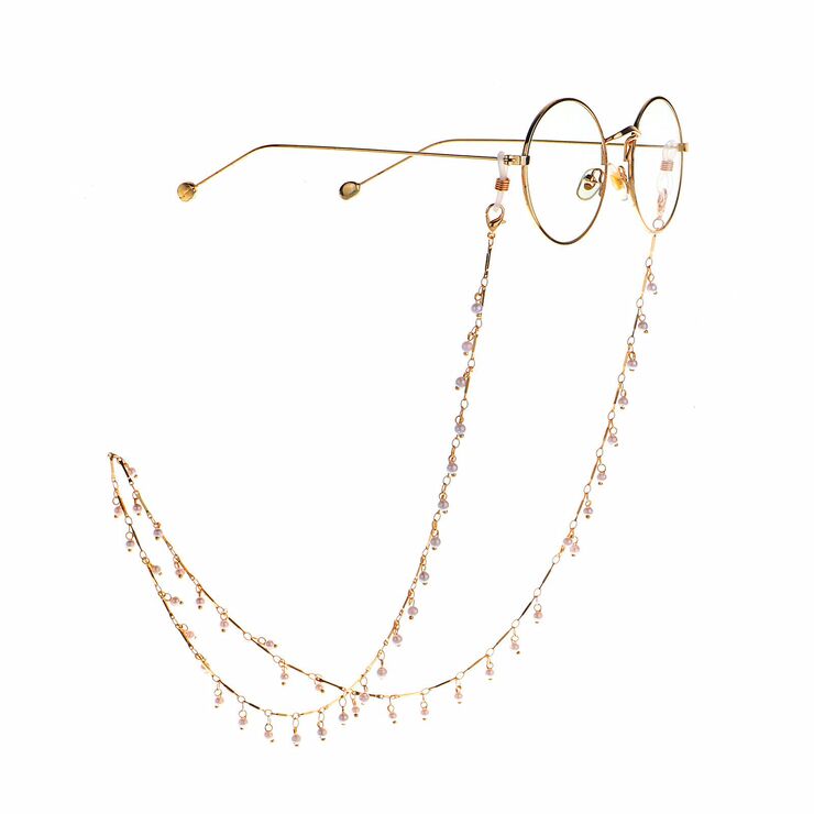 Metal non-slip chain, with pearl, for glasses and masks GL937