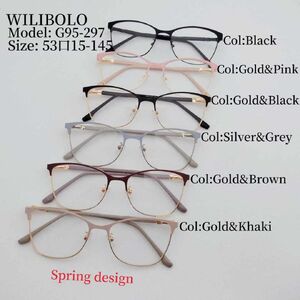 Metal ultrathin women's frames with spring hinges Wilibolo G95-297