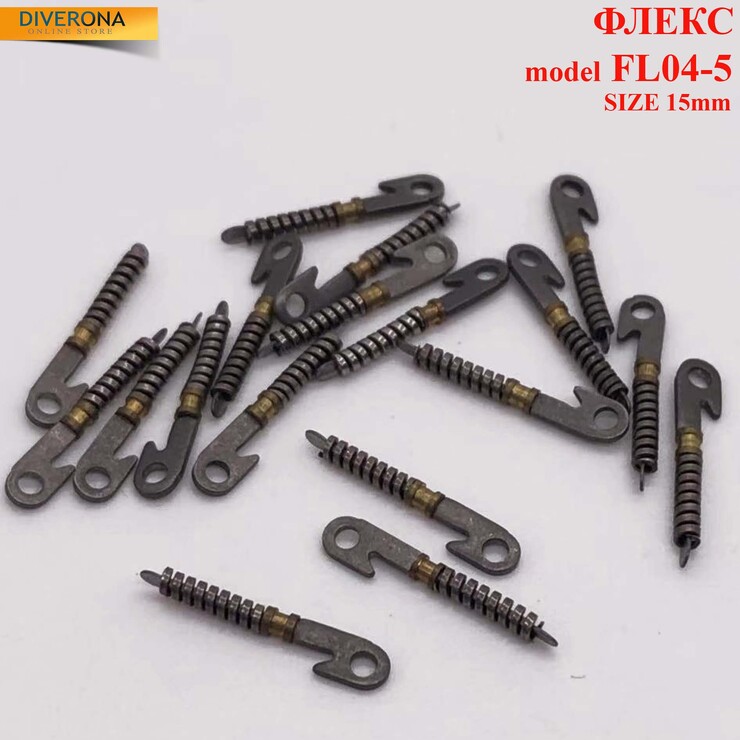 Uncovered glasses spring hinge FL04-5 (price is for 1 set - 18 pieces)