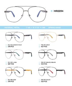 Металлическая оправа с дужками из пластика TR-90 с флексом MR0094