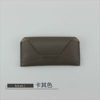 Genuine leather glasses case with microfiber lining ZY016