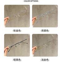 Очки для чтения безободковые металлические титановые сверхлегкие с защитой Blue Ray Cut KY0632-D, диоптрии от 0.00 до +4.00