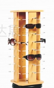 Стойка для очков настольная на 32 места деревянная HD819