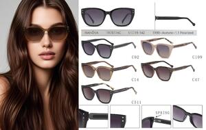 Солнцезащитные поляризационные пластиковые TR90+ацетат очки с флексом Rianova TR7077AC