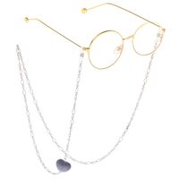 Metal non-slip chain, with heart, for glasses and masks GL269