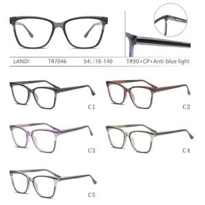 Protective plastic TR90+CP glasses with anti-blue light lenses with spring hinges Landi LD-TR7046