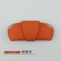 Genuine leather glasses case with microfiber lining ZY018